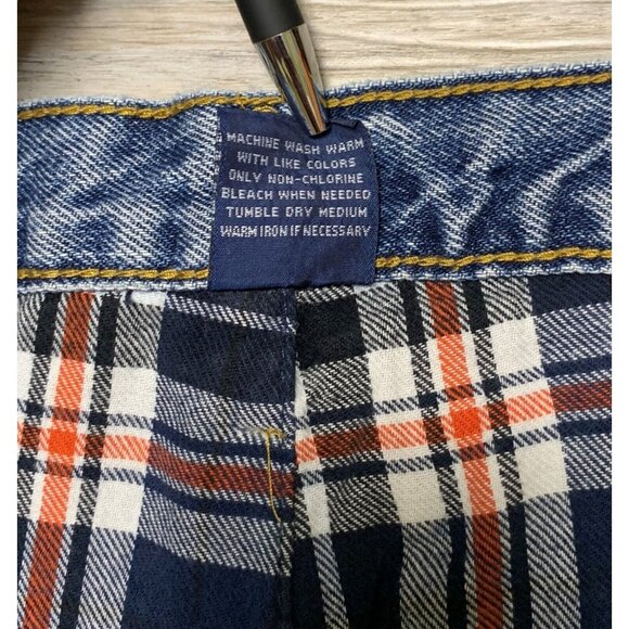 Full Blue Mens Jeans 40x30 Relaxed Fit Flannel Lined 100% Cotton Denim Straight - Picture 15 of 15